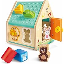 Amazon | Hape(ハペ) 森のおうちの型はめボックス 15.2×18.5